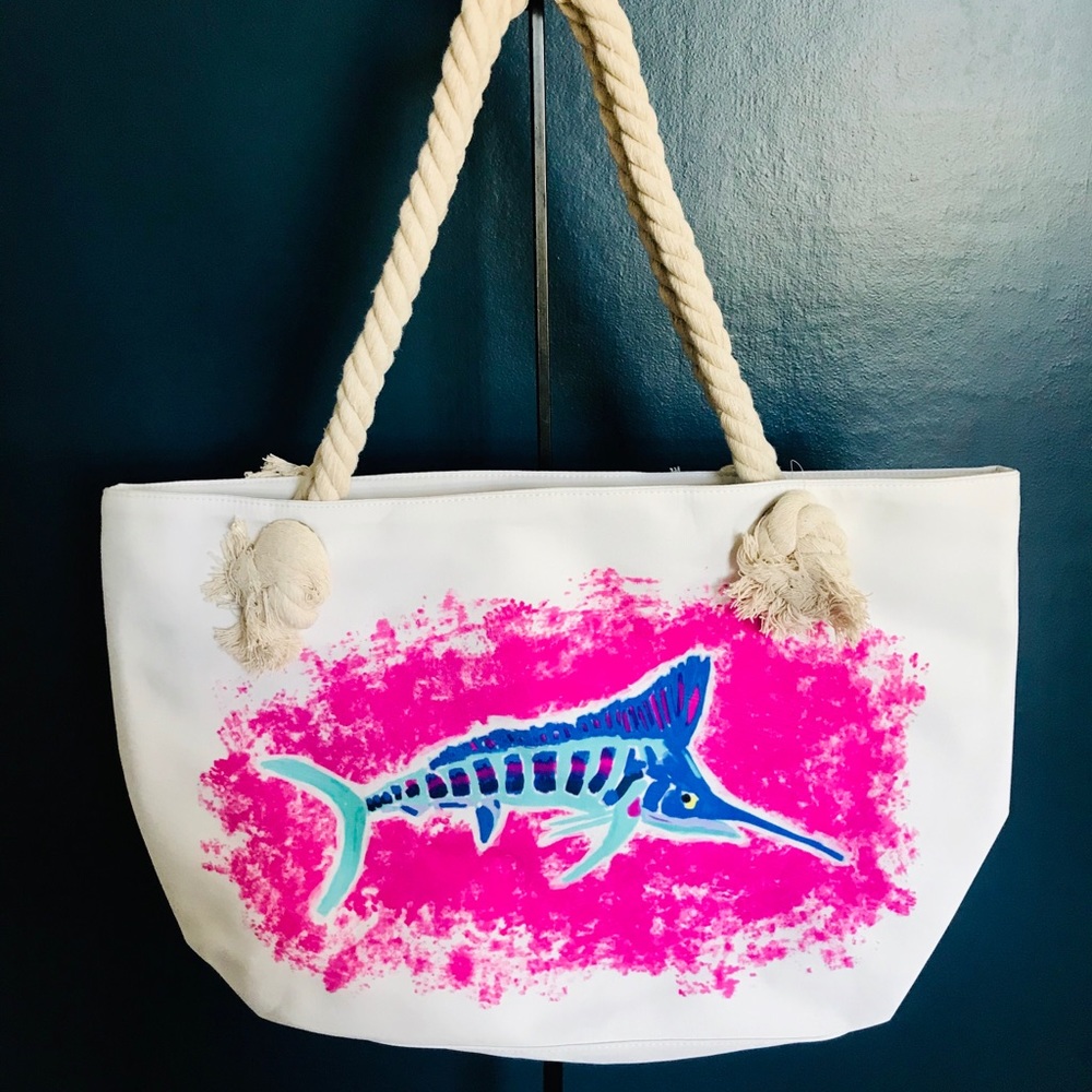 NWT Parade Street Large Beach Tote With Rope